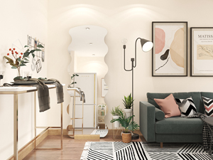 Design moderno specchio parete decorazione decorazione per la casa <span class=keywords><strong>soggiorno</strong></span> adesivi specchio moda onda irregolare tutto il corpo - Product Image 6