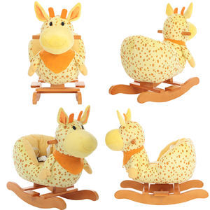 Holz-Plüschtiere niedliche <span class=keywords><strong>Giraffe</strong></span> Kinder Schaukelpferd Kinder Geburtstagsgeschenk schönes Schaukelpferd - Product Image 4