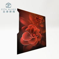 Prix usine personnalisé imprimé sérigraphie verre trempé feuille de verre crédence mur verre décoratif pour mur de cuisine