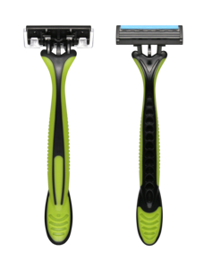 Maquinilla <span class=keywords><strong>de</strong></span> <span class=keywords><strong>Afeitar</strong></span> Desechable al por Mayor para Hombres, <span class=keywords><strong>de</strong></span> Acero Inoxidable con 3 Cuchillas, Mango <span class=keywords><strong>de</strong></span> Seguridad y Banda Lubricante - Product Image 2