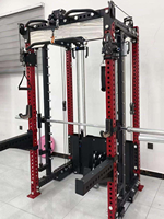 Máquina Multifuncional Integrada para Gimnasio: Power Rack, Lat Pulldown, Low Row, Smith Cable Crosser, Doble Torre de Pesas, Uso Comercial Q235