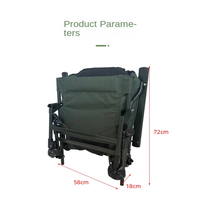 Chaise de camping confortable et durable en tissu Oxford en fer, pliable et portable pour la pêche, la plage, le jardin