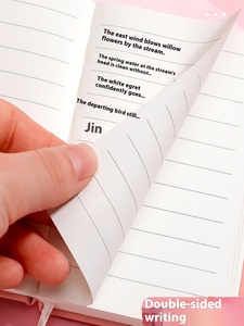 A7 Mini cuaderno de libro de palabras lindo grueso PU cuero suave cubierta Correa diseño impreso para enfermeras equipaje de mano con costura de hilo - Product Image 4