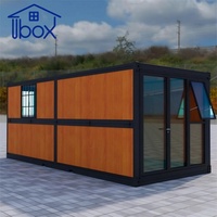 Maison conteneur préfabriquée en acier pliable de 20 pieds, bureau, hôtel, mini-maison, villa capsule modulaire, école, salon, facilement déplaçable
