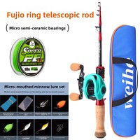 WH800 Spinnrolle B1 Baitcasting-Rollen-Set Köder Mikro-Kreaturen Soft Stream Soft Tone Action 1,68m Zusammengeklappt Länge