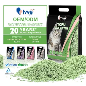 Clumping livre de poeira rapidamente absorver Tofu Cat Litter Sands para gatos