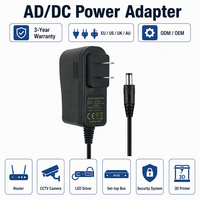Adaptateur secteur mural personnalisable AC-DC 5V 9V 12V 24V 1A 0.5V 2A, prise US, alimentation à découpage pour éclairage LED et caméra CCTV