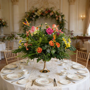 DKB - Bola de Flores Artificiales y Rosas de Seda, Centros de Mesa para Bodas y Fiestas, Decoraciones de Mesa, Bolas de Flores Grandes - Product Image 1