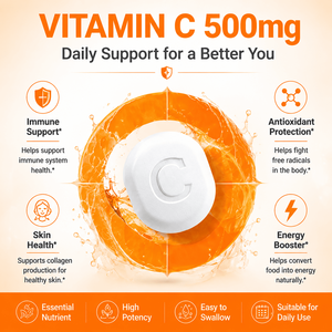 Capsules de Vitamine C 500mg Fabriquées aux États-Unis, Soutien Immunitaire, Antioxydant, Santé de la Peau, Énergie et Vitalité, 120 Capsules - Product Image 5