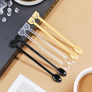 Ensemble de couverts jetables comprenant une fourchette, une cuillère, un couteau, une longue cuillère mignonne avec un long manche - Product Image 2