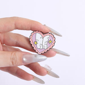 Dibujos animados gato pata corazón esmalte pines lindo Animal gatito garra <span class=keywords><strong>huella</strong></span> gato amantes broches solapa insignia joyería regalos para amigos - Product Image 4
