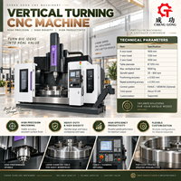 Tour vertical CNC avec grande table rotative, mandrin à 4 mors, panneau de commande pour découpe de métaux, convoyeur de copeaux, tour vertical CNC