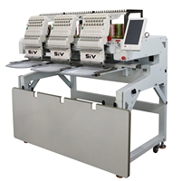 SIV Machine à broder automatique chinoise à trois têtes contrôlée par ordinateur de haute qualité pour T-shirts et chapeaux État neuf