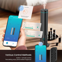 Diffuseur d'arômes sans eau, diffuseur d'huiles essentielles, contrôle WiFi via l'application Tuya, réglage de la minuterie, brume forte, machine à parfum en aluminium