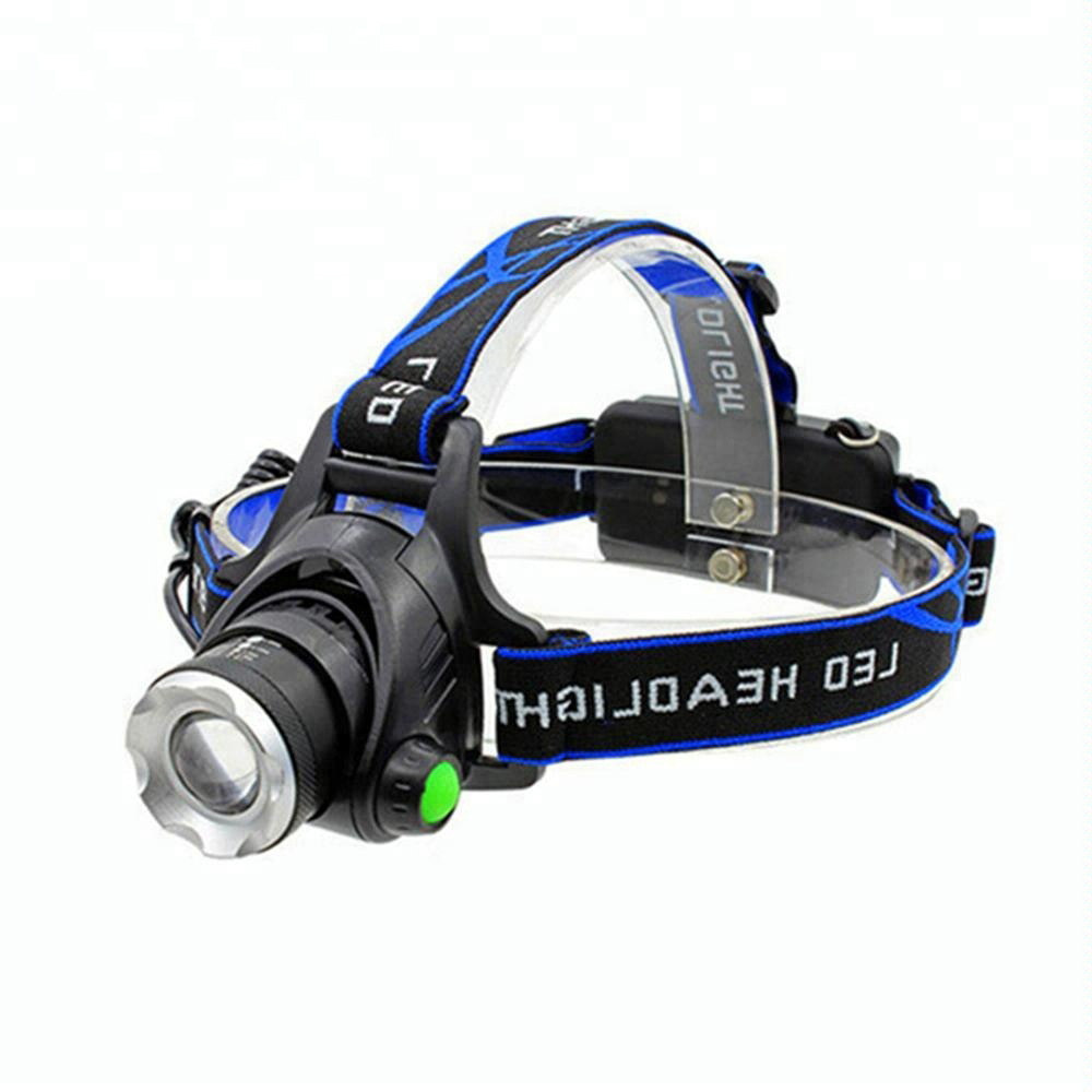 2000LM T6 Налобный фонарь Пластиковый Головной фонарь 2X18650 Аккумулятор + зарядное устройство