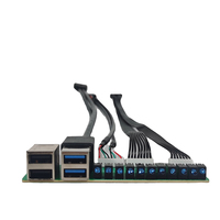 Câble de châssis de serveur avec panneau de montage LED bleu, lecteurs de disquettes, panneau frontal double USB 2.0, USB 3.0 pour imprimante