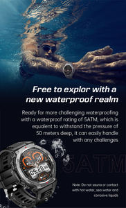 Nouvelle montre connectée KT85 2025 avec écran AMOLED, lampe torche puissante, étanche 5ATM, bracelet en silicone, appels Bluetooth, application Dafit, montre de fitness - Product Image 6