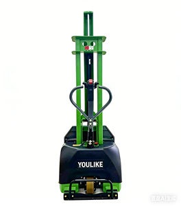 Chariot élévateur semi-électrique autoporteur 1,5T avec grue, mini chariot élévateur mécanique certifié CE pour entrepôt, batterie 48V - Product Image 4