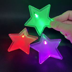 Ruiliang <b>Star</b> <b>LED</b> Flashing Badge Safety Pin Gift For Fans - Product Image 2