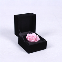 Emballage de boîte à fleurs pour bijoux avec logo personnalisé boîte à tiroirs pour bouquet de mariage en velours rose