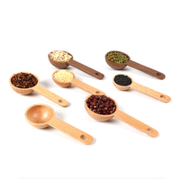 5ml/10ml/15ml Mini cuillère en bois cuillère cuillère cuillère en bois personnalisée cosmétique thé café grains cuisine épices mesure petite cuillère en bois