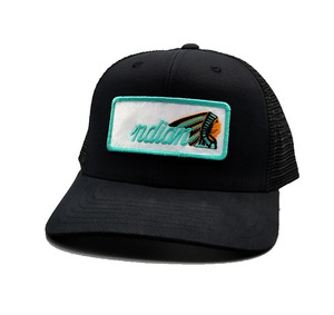 Casquette Trucker OEM Vietnam Factory personnalisée avec logo tissé, maille 6 panneaux, visière pré-courbée, respirante, style Hip Hop, réglable avec fermeture Snapback - Product Image 5