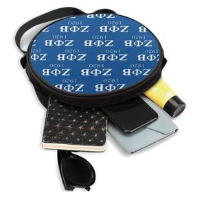 Sac à bandoulière rond personnalisé ZPB Zeta Phi Beta 1920, grand sac à dos à lettres <span class=keywords><strong>grecques</strong></span> pour sororité et fraternité, sac à bandoulière simple pour femme - Product Image 5