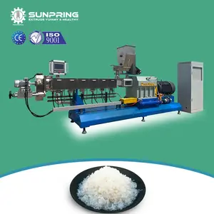 SunPring jinan fortified rice machine instant white rice production line double extruder fortified rice making machine