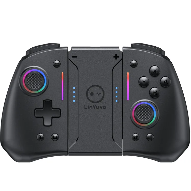 Joystick LinYuvo HIgh-Precision Six-Axis Wireless Joystick With RGB Light For Switch/OLED Console With Turbo Function