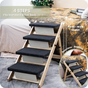 Rampa Regolabile <span class=keywords><strong>per</strong></span> Cani, Pieghevole in Legno <span class=keywords><strong>per</strong></span> Salire su Letto, Divano o <span class=keywords><strong>Auto</strong></span> - Product Image 6