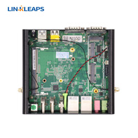 Mini PC Linkleaps N100 con Enfriamiento Activo, PC Industrial Integrado con Doble LAN GbE, 3 Pantallas HD, 2 Puertos Seriales, Producto en Stock