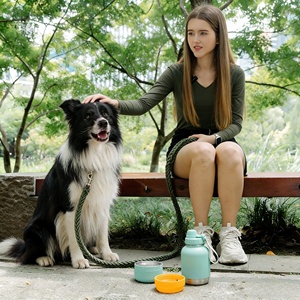Comedero Portátil 3 en 1 de Acero Inoxidable para Mascotas con Logotipo Personalizable, Botella de Agua para Perros, Productos para Perros, DEM/<span class=keywords><strong>DOM</strong></span> Disponible - Product Image 6