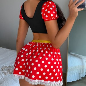EJZ-9693 Lingerie érotique de haute qualité Femme Polka Dots Cosplay Lingerie sexy Ensembles pour femmes - Product Image 4