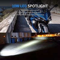 AURORA Patent Nouveau Faisceau Spot Super Lumineux 2 Pouces 10w Faisceau Spot Tout-Terrain Moto LED Rond Lumière de Conduite