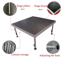 Plateforme de scène en aluminium de Chine avec certificat TUV, garantie 1 an, pieds de scène réglables, en vente