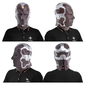 Halloween Cosplay Superhéroe Visión Máscara de látex <span class=keywords><strong>Marvel</strong></span> Headgear Casco Spiderman Hulk Iron Man Máscara - Product Image 5