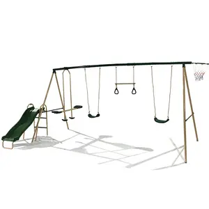 Swing And Slide New Multiple Specifications Backyard Swing Set With Slide