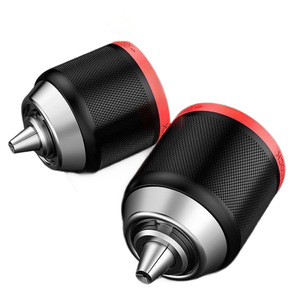Mandrin de perceuse électrique à serrage sans clé, 3 mâchoires, tige droite, en acier au carbone, pour perceuse à percussion électrique - Product Image 1