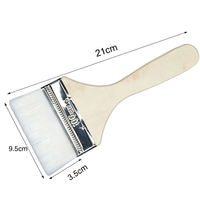 Pinceau de peinture décoratif de qualité industrielle DIY, manche ergonomique en bois massif, application uniforme sans traces pour peinture murale OEM