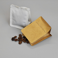 Sacs à café avec valve et fermeture éclair Sacs à grains de café pour la maison ou le café, pochette en aluminium 250g 500g