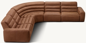 Bộ ghế sofa góc 5 món, 4 ghế ngả lưng, chất liệu da, kiểu dáng hiện đại, thoải mái, dùng trong nhà - Product Image 2