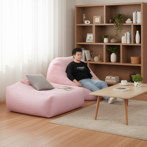 Db Giant <b>Convertible</b> Japanese Style Bean Bag Chair <b>Bed</b> One Seat Microfiber Fabric Extra Soft Removable Cover - Product Image 2