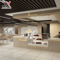 Muebles para Cafetería, Kiosco de Leche, Vitrina para Patatas con Luces LED, Forma Rectangular para Uso Promocional en Centros Comerciales y Restaurantes, Personalizable