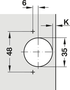 ฮาเฟเล ฟูลโอเวอร์เลย์ 35 มม. 165 °   <span class=keywords><strong>บานพับ</strong></span>ตู้แบบปิดนุ่มนวลมุมกว้าง - Product Image 4