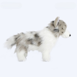 Peluche réaliste Berger australien, chien en peluche <span class=keywords><strong>Border</strong></span> <span class=keywords><strong>Collie</strong></span>, bleu merle, vente en <span class=keywords><strong>gros</strong></span>, usine personnalisée, OEM ODM - Product Image 2