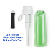 Bouteille filtrante à eau manuelle écologique Tritan pour enfants - Design de dessin animé Disney sans BPA