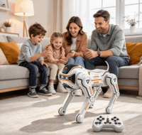 Chien robot télécommandé RC, chiot interactif programmable, jouet électronique pour enfants, cadeau pour garçons