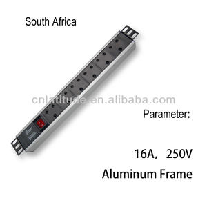 PDU de 19 Pulgadas, 6 Tomas, 16A, Tipo Sudáfrica, Instalación Horizontal/Vertical, Equipo de Distribución de Energía, Interruptor Opcional - Product Image 6