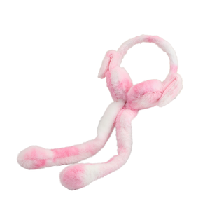 सर्दियों की चरित्र शैली नकली फर कान मफ नरम गर्म आरामदायक टाई-डाई शिल्प और बच्चों के लिए कान - Product Image 4