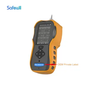 Safewill Schlussverkauf tragbarer Multi-Gasdetektor 6-in-1 Gasleck-Analysator CO/CO2/O2/H2S/VOC/CH4 Gasschoner mit Bluetooth-Drucker